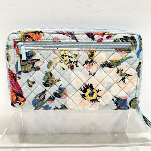 Vera Bradley RFID Deluxe Travel Wallet Sea Air Floral New with tags Blue Floral - Picture 2 of 6